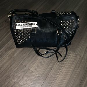 Black studded bag